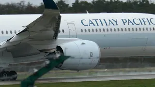 DECOLLAGE D'UN AVION [ A350 1041, CPA288, AEROPORT DE FRANCFORT SUR LE MAIN ]