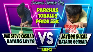 Jaybee Sucal Vs Dan Steve Casilan | Parehas 10Balls Race 12 55k