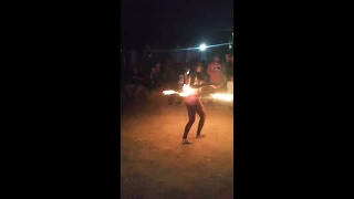 Hula hoop with Fire