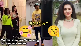 Mallika Singh Shooting Video Song For kannada Movie 😍//Sumedh Mudgalkar back to Gym again🥰#Sumellika