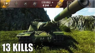 13 фрагов на ПТ-САУ Tortoise 🌟 1 против 8 🌟 World of Tanks лучший бой на пт 9 уровня