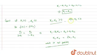 Show that function `f: R -{x in R : -1 lt x lt 1}` defined by `f(x)=x/(1+|x|), x in R` is one one