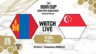 Mongolia v Singapore | Full Basketball Game | FIBA Asia Cup 2025 Pre-Qualifiers
