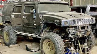 We Building crazy Hummer H2 for offroad, installation of portal axles on the car.