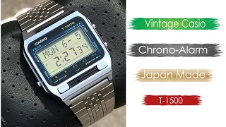 Vintage Casio T-1500 Digital Japanese Dictionary World Time Chrono-Alarm Japan Made Men's Watch