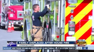 Family displaced after house fire in Loxahatchee