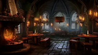 Medieval Tavern Ambience | Tavern Music Fireside Crackling | For Sleep, Relaxation, Study, Focus