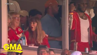 Taylor Swift makes appearance at KC Chiefs game l GMA