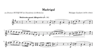 Philippe Gaubert – Madrigal ♩= 70 (Slow) Piano Accompaniment with metronome