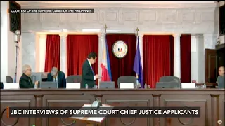 WATCH: JBC interviews of Supreme Court chief justice applicants