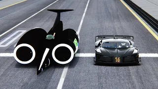 Bugatti Black Devil VGT Concept vs Thrust SSC at Special Stage Route X