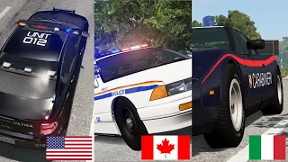 Police Chases from Around the World | BeamNG.drive