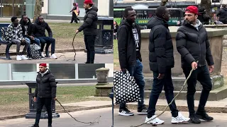 Walking with massive stick in public they nearly hit me| latest by joker pranks 2023