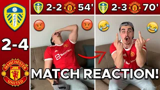 MAN UTD FAN GOES CRAZY REACTING TO LEEDS UNITED 2-4 MAN UNITED | LEEDS VS MAN UTD MATCH REACTION