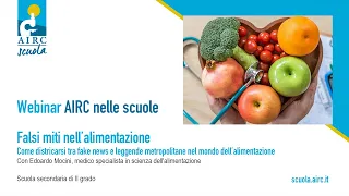 Falsi miti nell’alimentazione, webinar con Edoardo Mocini, medico in scienza dell'alimentazione