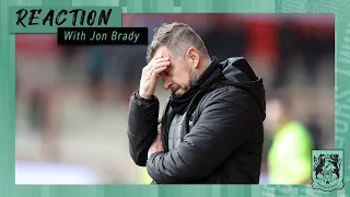 Jon Brady speaks to BBC Radio Northampton after the loss at Fleetwood Town