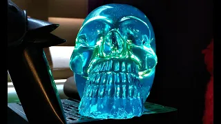 Epoxy Resin Skull with lights!