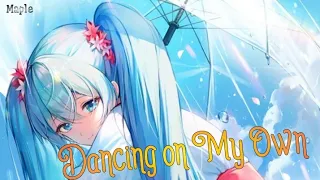 Dancing on My Own • Nightcore - Female Cover - Lyrics (Jada Facer)
