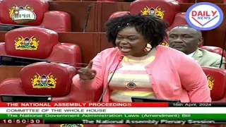 "I AM NOT YOUR FLOWER GIRL" ANGRY MILLIE ODHIAMBO LOSSES HER COOL ON ICHUNGWA IN PARLIAMENT.