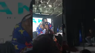 Nigerian artist D'banj working the crowd in Houston, TX