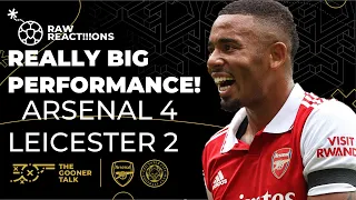 Arsenal 4-2 Leicester City Match Reaction | WOOF! WHAT A PERFORMANCE!