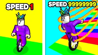 I Upgrade Unicycle DOWNHILL Speed To MAXIMUM On Roblox