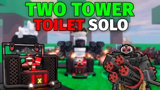 Solo Beating Toilet Mode With Only Two Towers | Tower Defense X