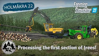 LOGGING WITH THE VOLVO & JOHN DEERE! | FS22 | Forestry | Holmåkra 22 | Timelapse | E20