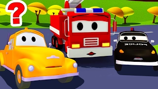 Авто Патруль: пожарная машина и полицейская машина, и Эвакуатор Том пропал в Автомобильный Город