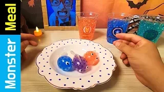 Colorful water balls ( Orbeez ) [fictional video] | Monster Meal ASMR eating sounds | Kluna Tik