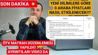 ÖTV MATRAH DÜZENLEMESİ YAPILDI 2022 ÖTV İNDİRİMİ AYRINTILARI | ÖTV MATRAHLARI GÜNCELLENDİ