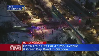 Metra Train Hits Car In Glencoe