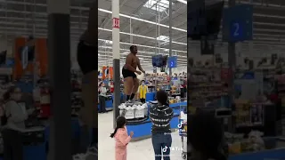 Guy screaming and pours milk all over him at walmart