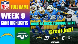 Los Angeles Chargers vs New York Jets [FULL GAME] WEEK 9 (11/06/23)  NFL Highlights 2023
