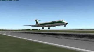 X-Plane MD-82 Smooth landing