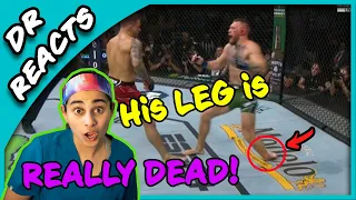 Conor McGregor Leg Break | Doctor Explains Freak UFC INJURY | McGregor vs Poirier 3 (UFC 264)