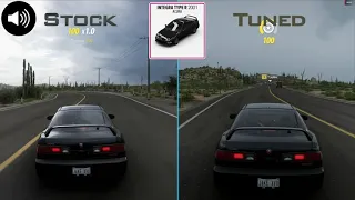 Forza Horizon 5 Acura Integra R 2001 Stock VS Tuned Sound Comparison