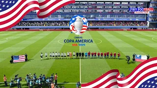 PES - USA vs CHILE COPA AMERICA 2024 - Full Match All Goals - eFootball Gameplay PC - HD