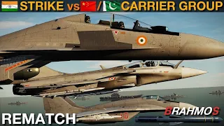 *REMATCH* Indian Brahmos Missile Strike vs China/Pakistan Carrier Group (Naval 34b) | DCS