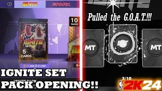 IGNITE SET PACK OPENING!! I JUST PULLED THE GOAT!! - NBA 2K24 MYTEAM