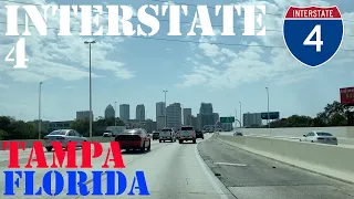 I-4 West - Tampa - Florida - 4K Highway Drive