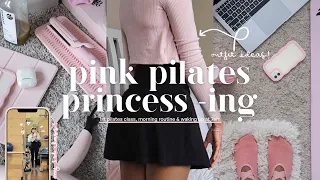 pink pilates princess -ing 🩰🥞☁️ — 1st pilates class, productive morning routine & waking up at 7am