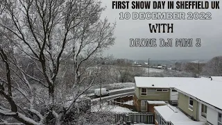 DJI Mini 2 Drone l First Snow Day In Sheffield UK l 10 December 2022