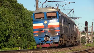 Штадлерский дизель-поезд и тепловоз 2ТЭ116-1034  / Stadler DMU and 2TE116-1034