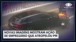 Novas imagens mostram ação de empresário que atropelou PM em SP | Jornal da Band