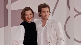 Maggie Gyllenhaal and Jake Gyllenhaal on the red carpet at the Venice Film Festival 2021