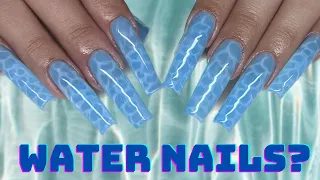 Water Effect Nails | Gel-X | Easy Nail Designs for beginners | HOW TO