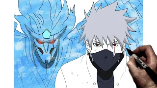 How To Draw DMS Kakashi & Susanoo | Step By Step | Naruto