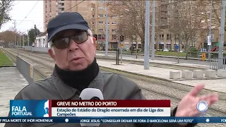 Greve no metro do Porto