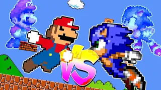 8-Bit Mario VS. 8-Bit Sonic - Sprite Animation